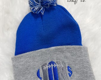 Lion Beanie | Embroidered Beanie | Detroit Football Hat | Winter Hat | Spirit Wear