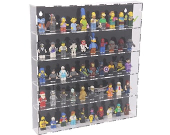 50 Minifigurek Gablota na Gabinet LEGO Miniatury Figurki Małe Figurki Akcji Zabawki Kolekcjonerska Półka Ścienna 98% Ochrona UV Zamykana