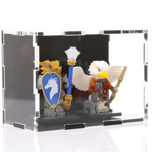 Boîte LEGO MINIFIGURE pour 2 jouets - Organiseur moderne et transparent, idéal pour ranger les jouets