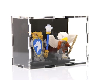 LEGO MINIFIGURE Box for 2 Toys- Modern Clear CASE Organizer Perfect for Store Toys