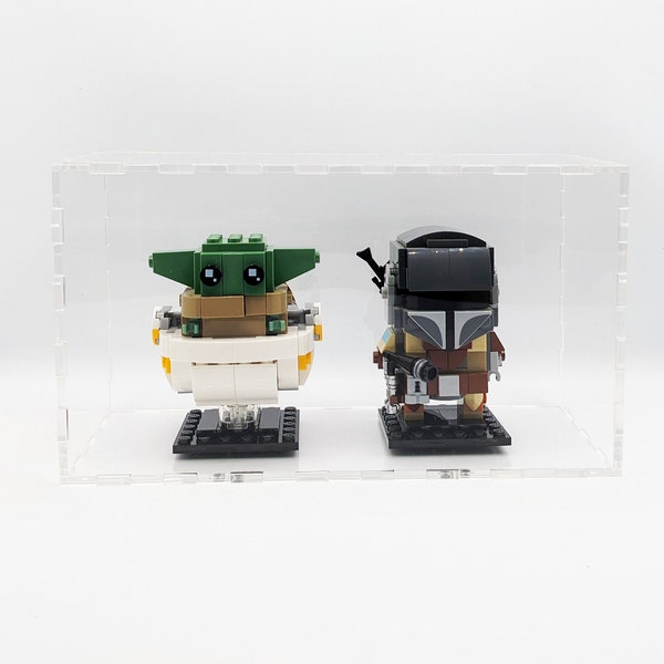 Lego DISPLAY BOX BRICKHEADZ for 2 - Protect Figures From Dust And Damage, Organize and Showcase