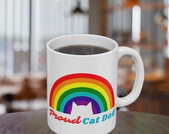 Pride Mug for Cat Dad, Cat Mom