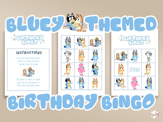 Invitacion Bluey y Bingo  Kids themed birthday parties, Birthday party  stickers, Kids birthday themes