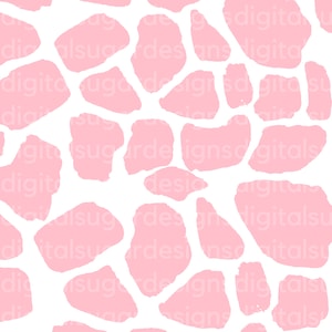 Pink and White Giraffe Print Large Digital Instant Download - DIY Cutout Cricut Cameo Animal Print Themed Babyshower