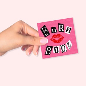 Burn Book PNG Mean Girls Bachelorette Party Digital File Printable Instant Download DIY Regina George