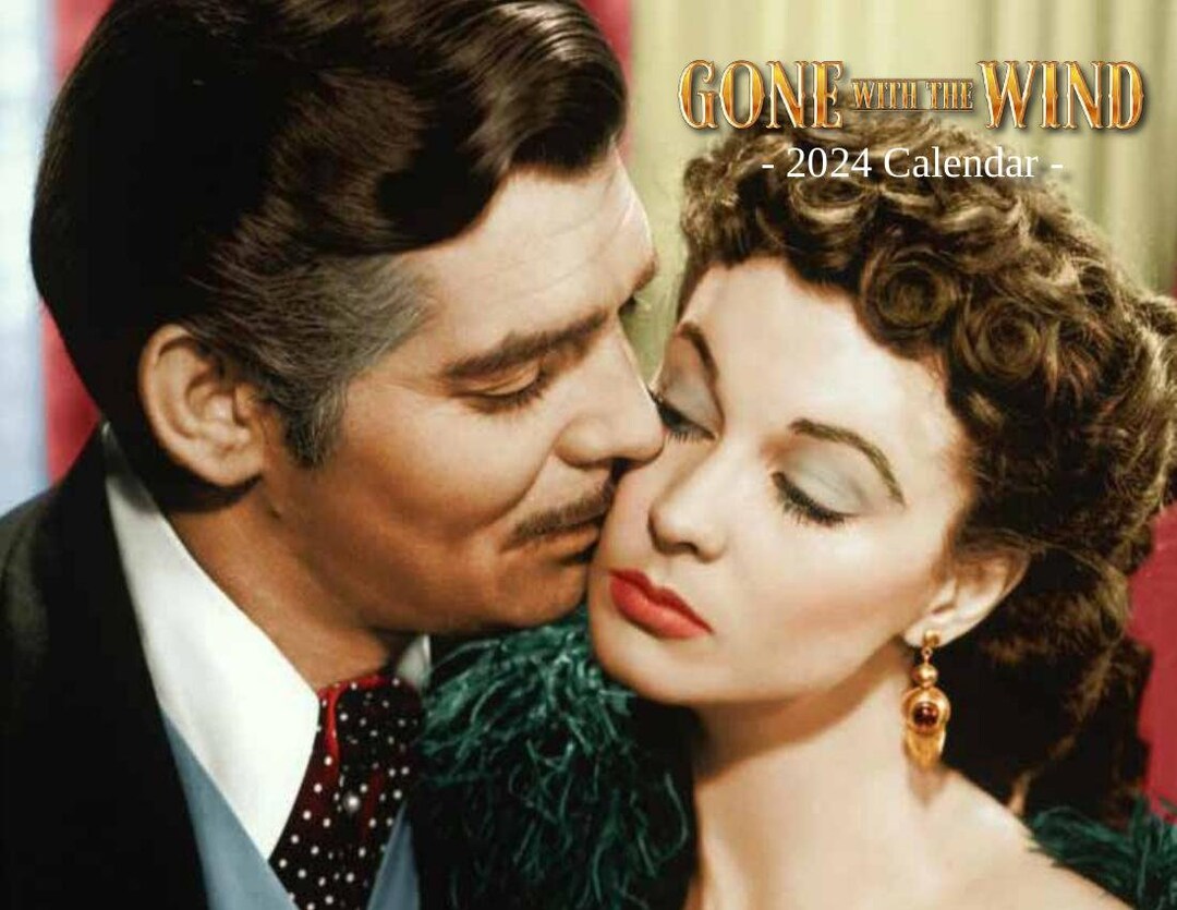 Gone With the Wind Calendar 2024 wall Size Made in the USA Spiral Bound