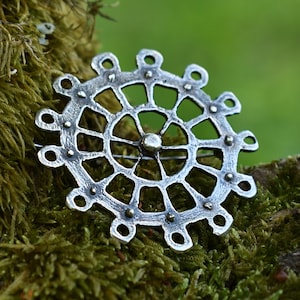 Sterling Silver or Bronze Brooch for Women, Handmade Statement Jewelry, Mother’s Day Gift for Mom, Ancient Jewelry Inspired