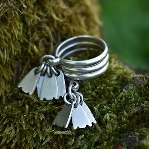 Latvian Charm Ring, Handmade Sterling Silver Jewelry for Women, Unique Gift, Baltic Seven Day Ring