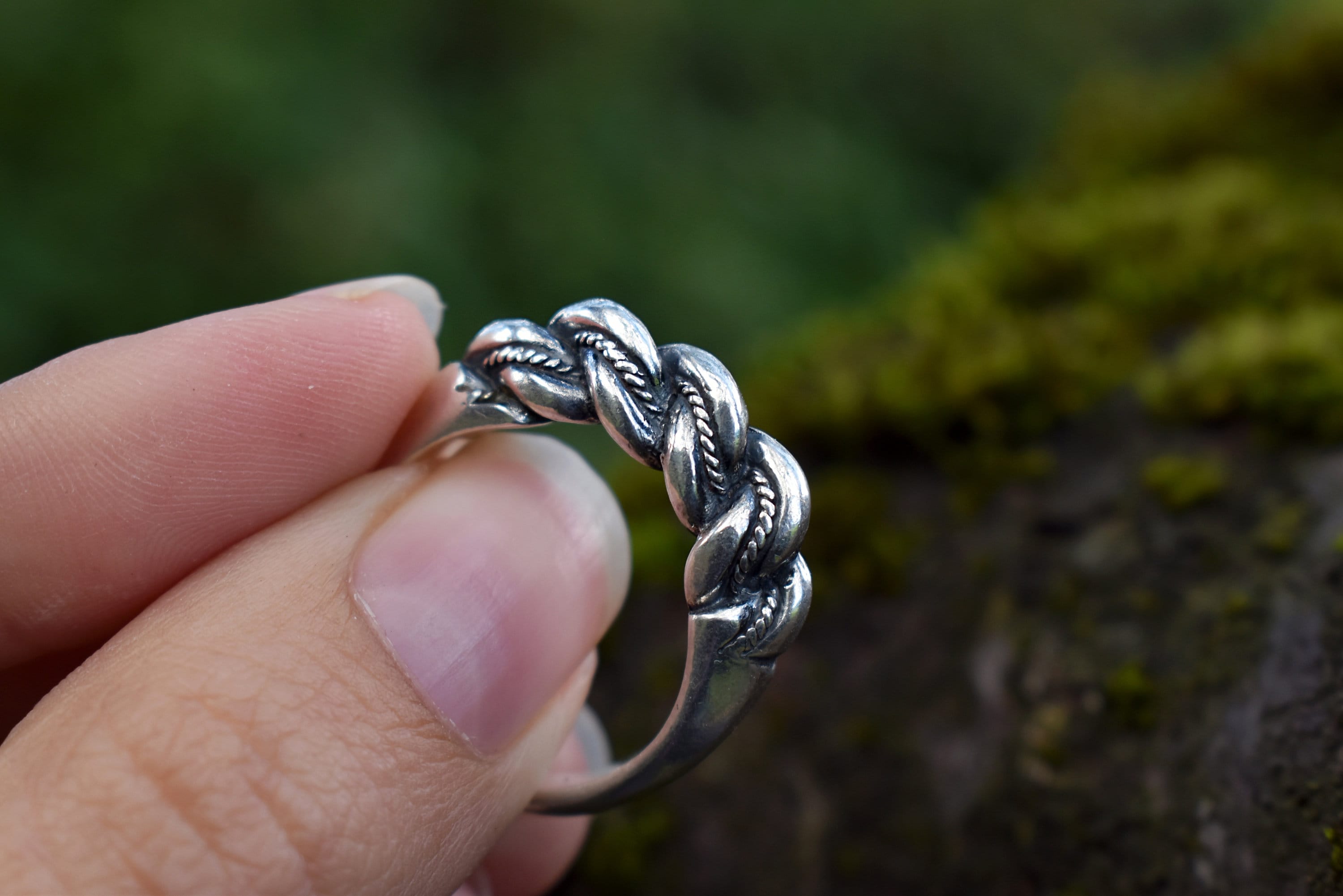 Braided Medieval Ring Namejs, Handmade Twisted Bronze or Sterling ...