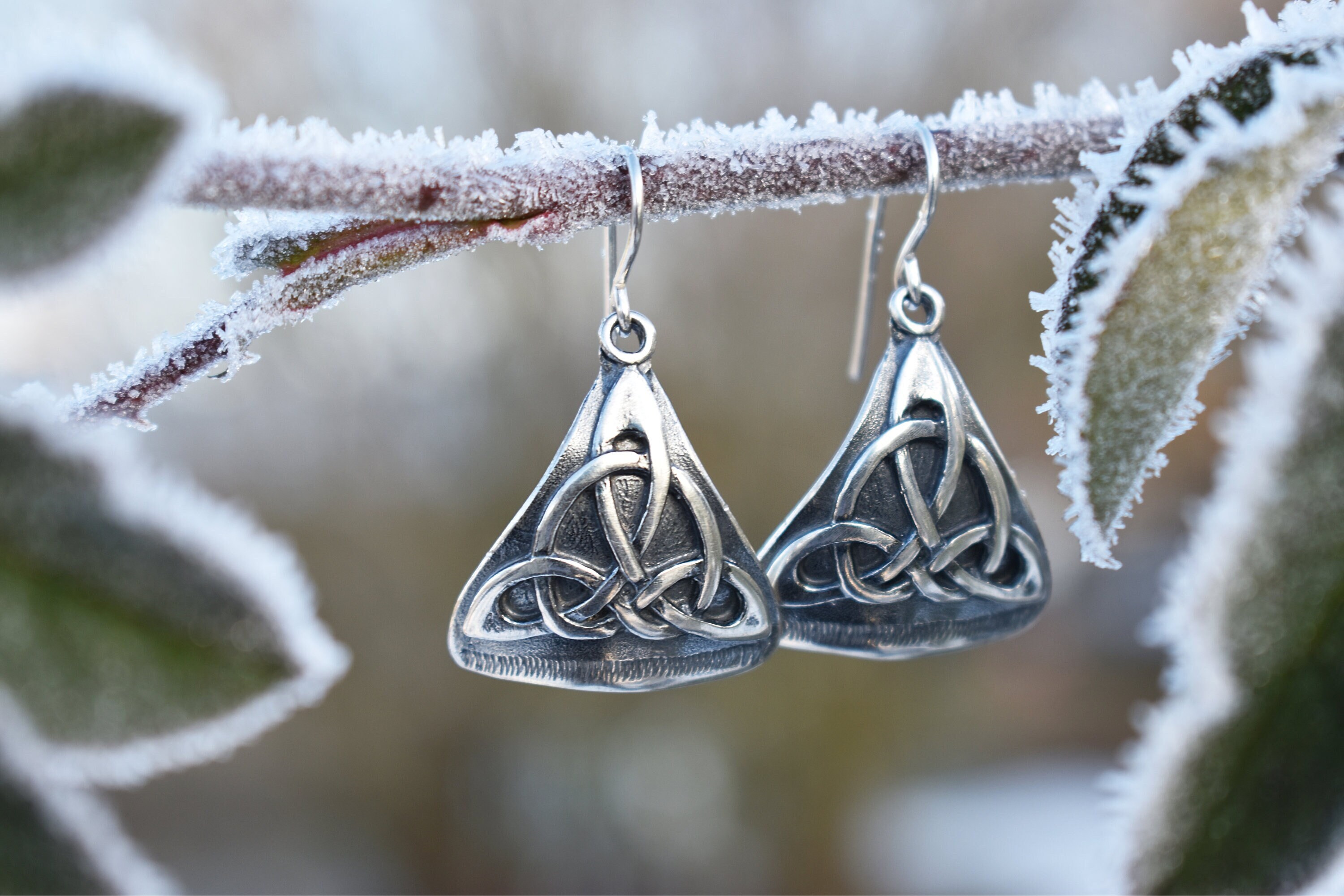 Silverly Orecchini Argento 925 Nodo Celtico Pendenti