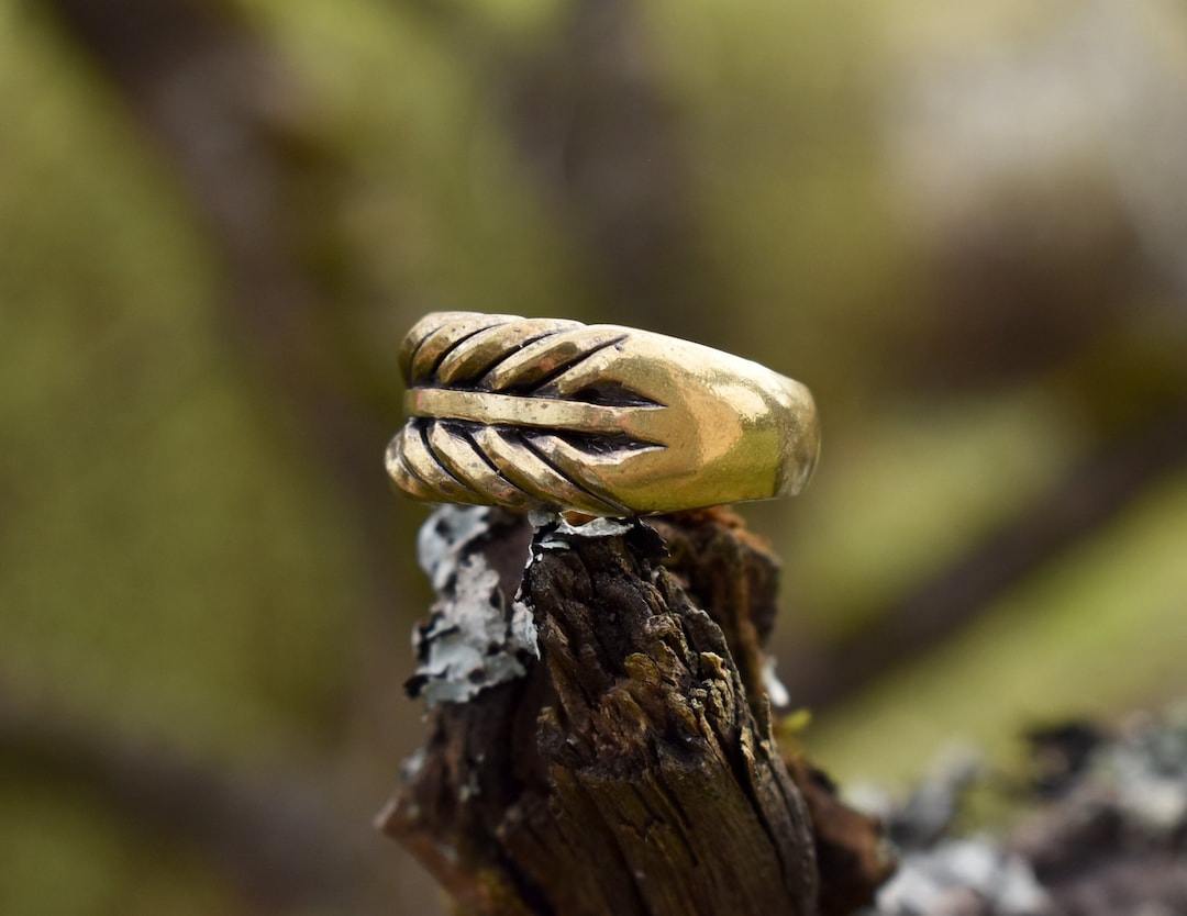 Chunky Braided Ring in Bronze or Sterling Silver, Handmade Traditional ...