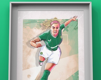 Denise O'Sullivan Ireland Women football print