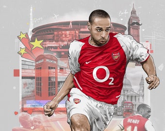 Thierry Henry - Arsenal - Football Print