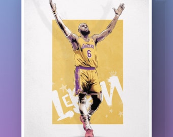 Lámina artística de Lebron James A4