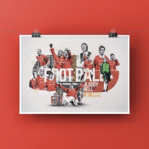 Manchester United 1999 poster print art