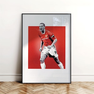 Roy Keane Manchester United art print poster