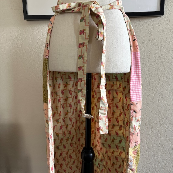 Vintage Apron Patchwork Ruffled Apron - image 4