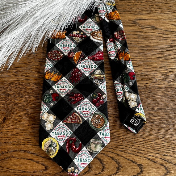 Vintage Necktie Tabasco Brand Neckwear 100% Silk - image 1