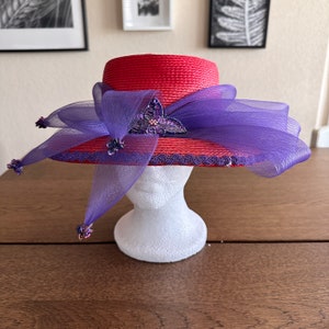 Vintage RED Kentucky Derby Hat
