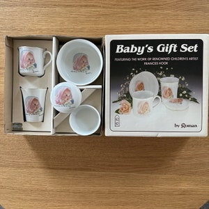 Vintage 1984 Baby&#39;s First Gift  Frances Hook Art by Roman  4 Pcs