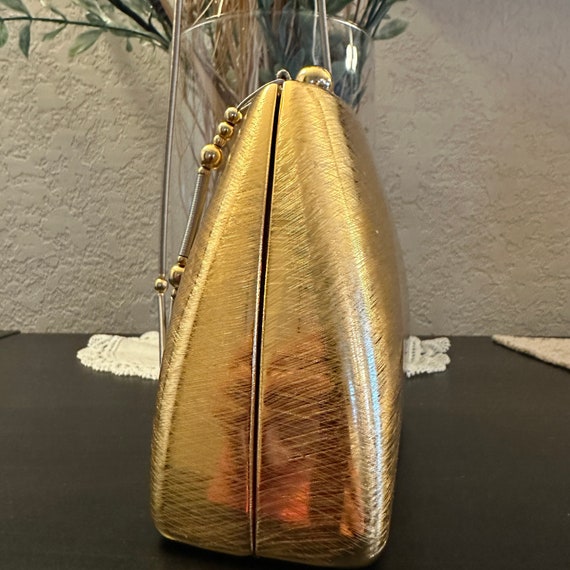 Vintage RODO Gold Evening Bag Brushed Gold Small … - image 3