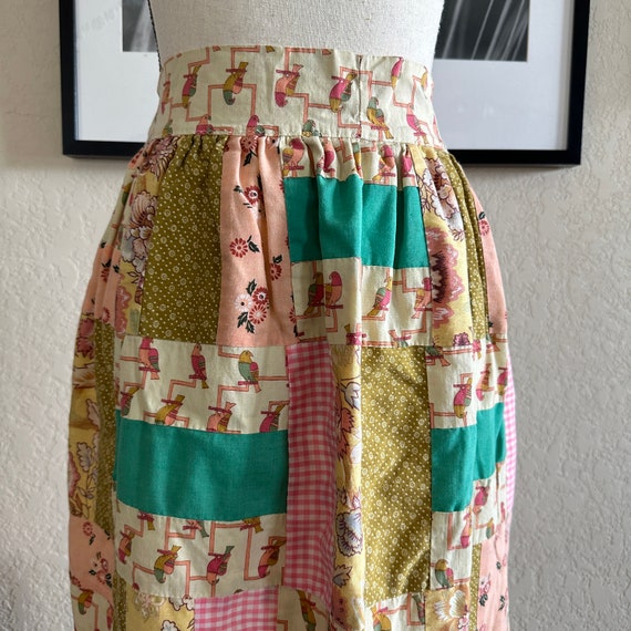 Vintage Apron Patchwork Ruffled Apron - image 2