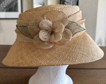 Vintage Liz Claiborne Natural Fiber Bucket Hat women s Woven Hat