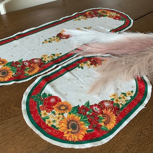 Christmas Dresser Scarf Piano Runner Christmas Runner and Doilie