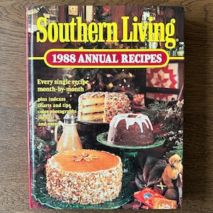 Vintage Cookbook Southern Living 1988 Recetas anuales Tapa dura