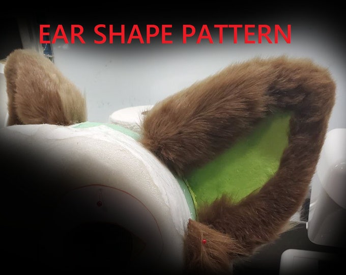 7 Fursuit Head EAR Pattern DIY PDF Digital Download Template for Mascot ...