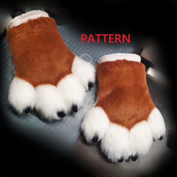 PATTERN Feral Handpaws for Fursuit & Cosplay