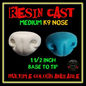 Resin Medium Canine Nose For Fursuit, Cosplay and Costuming, Wolf Nose, Dog Nose, Fox Nose