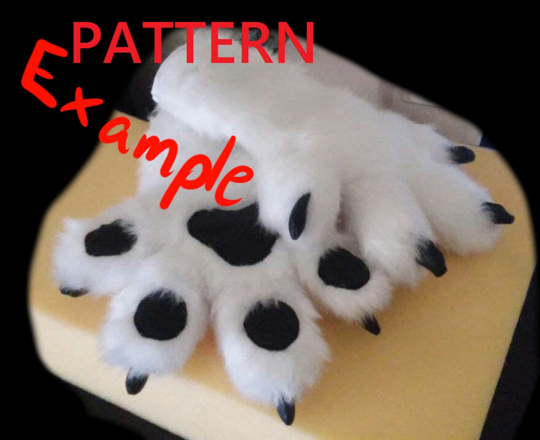 3 Finger Fursuit Handpaw Pattern Etsy