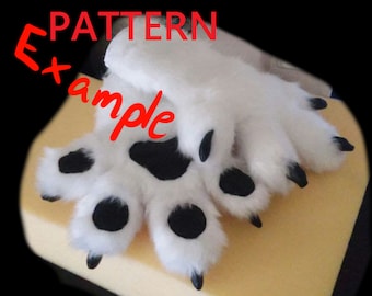 PATTERN 4 Finger Fursuit Hand Paw