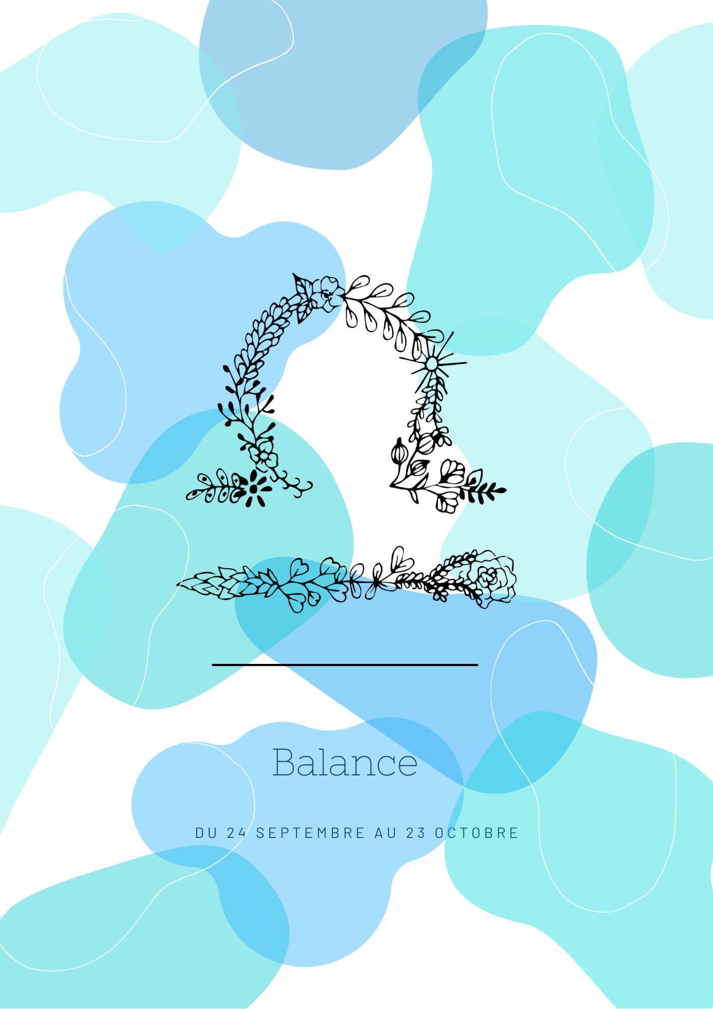 Affiche A3 Signe Balance Personnalisable