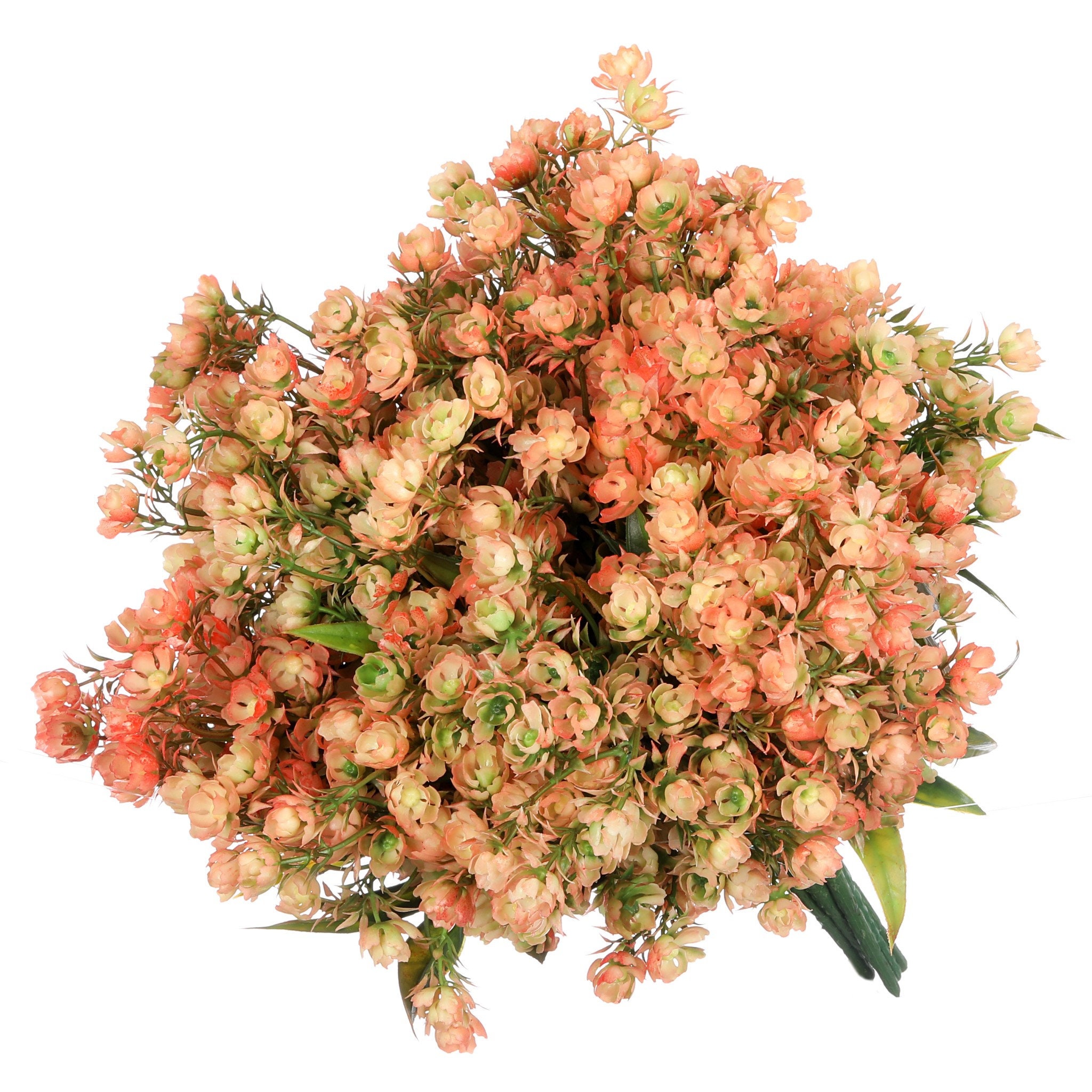 Plastic Flowers Bulk Orangered Artificial Wildflowers 13 Stems Faux
