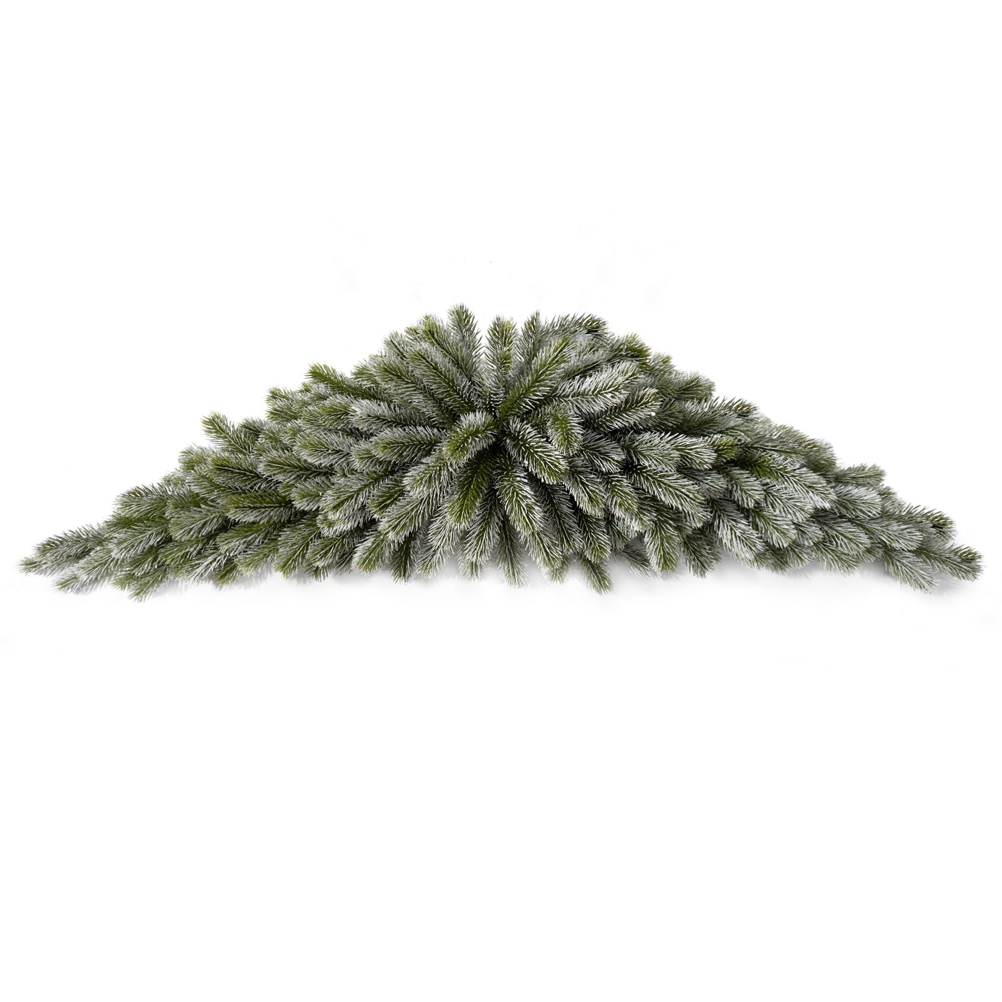 Flocked Christmas Swag Garland 42"