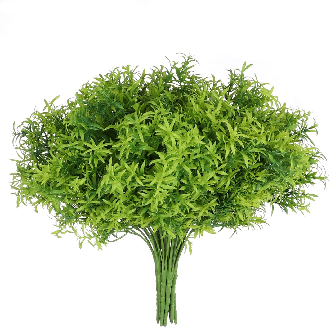 Asparagus Bush Artificial Greenery Shrubs, Faux Realtouch Plants 10