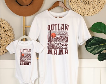 Western Style Mommy and Me Outfits | Matching Mother Daughter/Son Set | Mothers Day Gift Idea