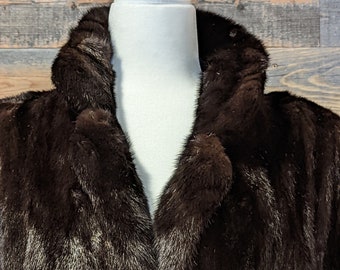 Exquisite Vintage Full Length Mahogany Mink Coat