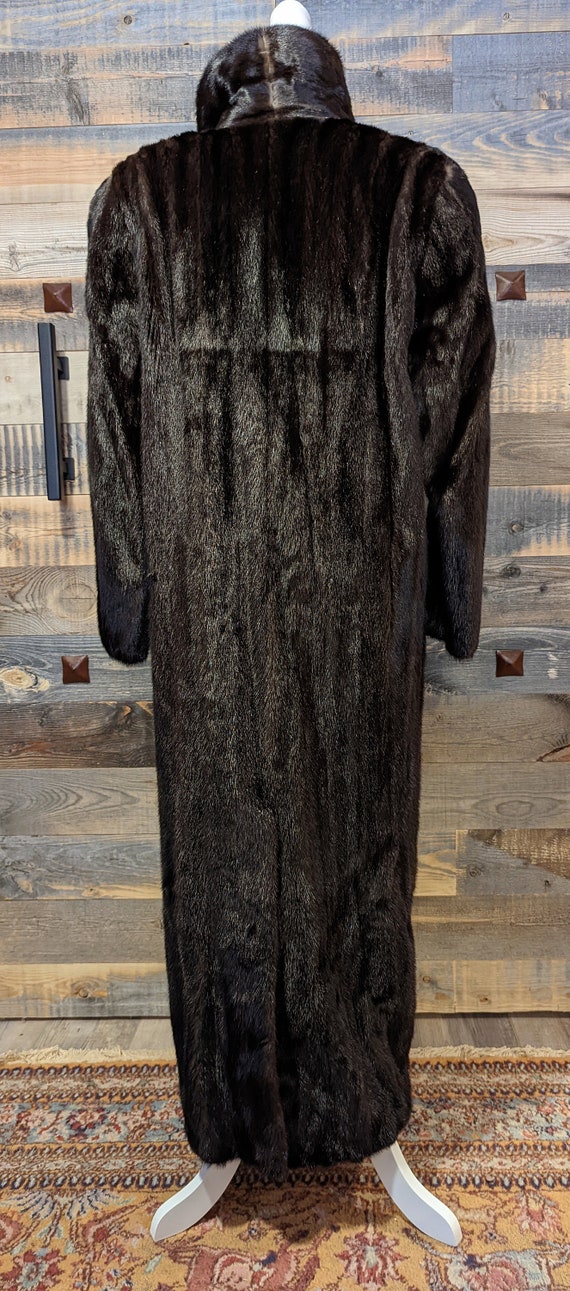 Exquisite Vintage Full Length Mahogany Mink Coat - image 4