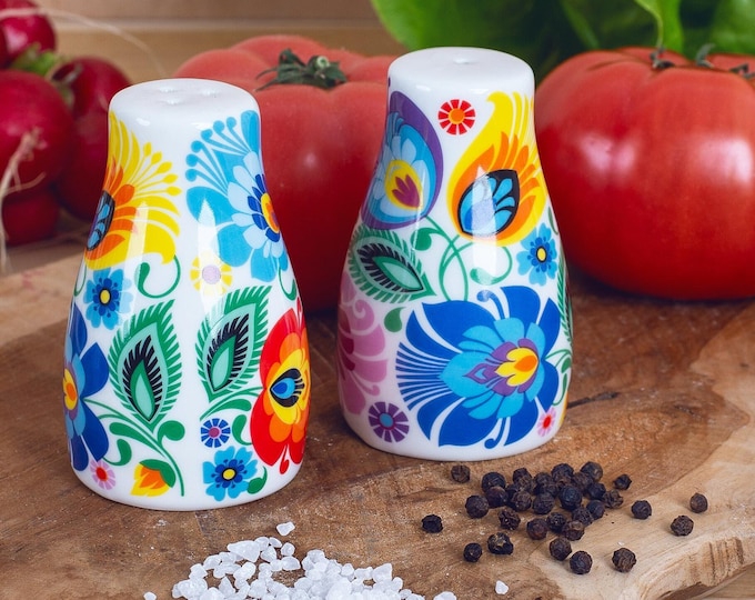 Polish Folk Art Salt and Pepper Shaker
