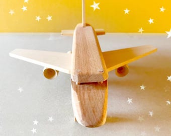 Wooden Airliner Plane | 100% Natural Beechwood | Eco-Friendly Montessori Toy | Made in Europe | Vesplo