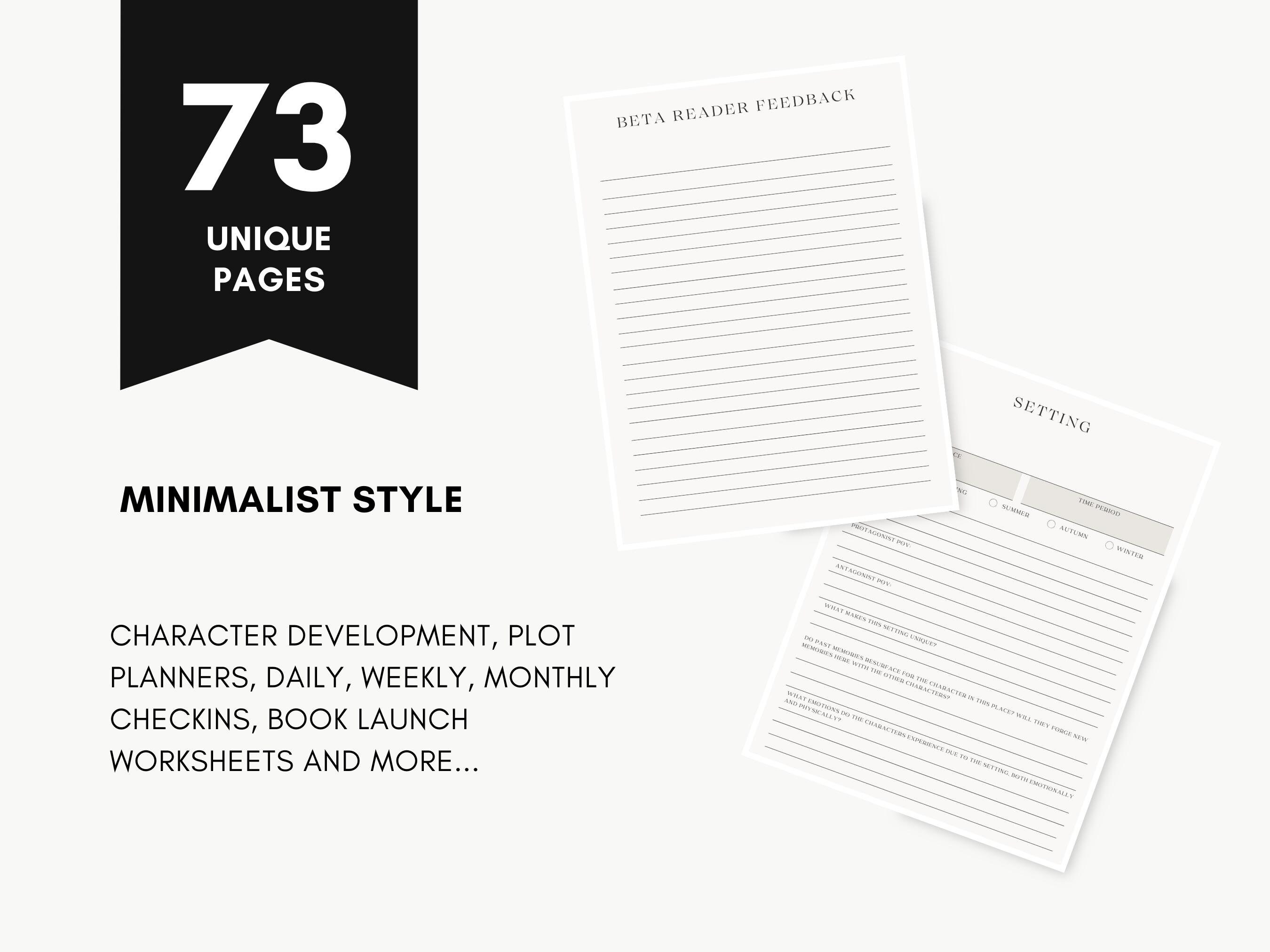 2024 Ultimate Novel Planner, Printable Workbook for Writers, Word Count Tracker, Goodnotes