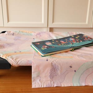 Juego de sábanas Unicorn Daycare: sábanas apilables hechas a mano