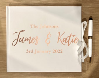 112 Pages Silver Hardback A5 Guest Book Perfect for A Wedding
