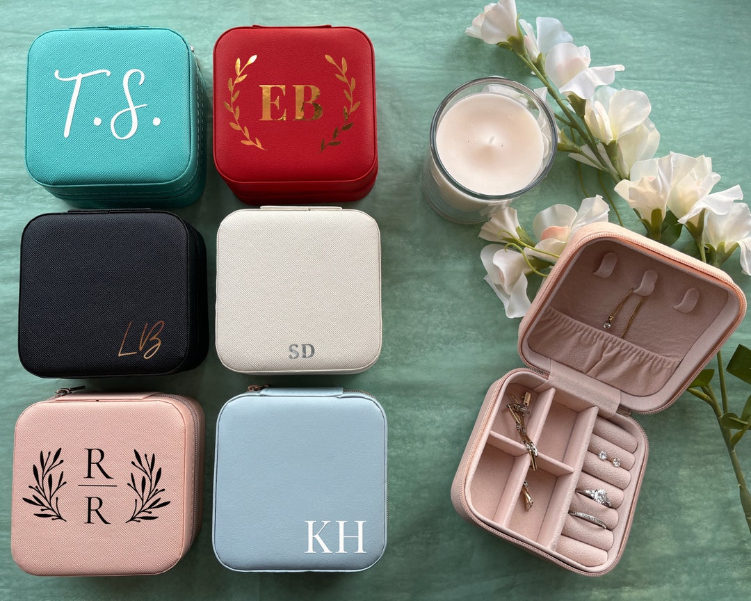 Custom Jewellery Box Monogrammed Box Jewellery Ring Box Travel