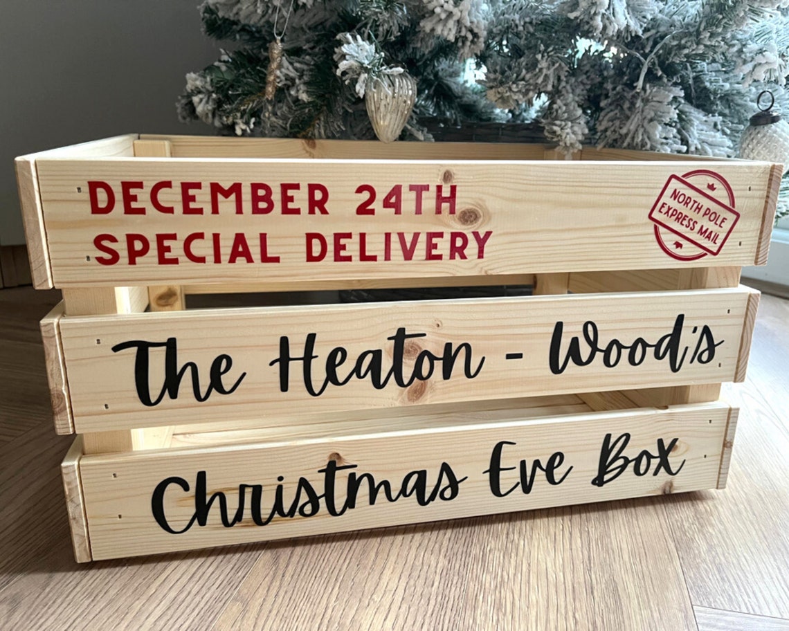 Christmas Eve Box Personalised Personalised Xmas Eve Crate - Etsy UK
