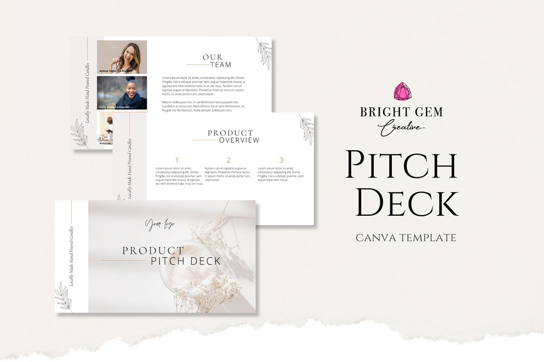 Leaves Design Pitch Deck Canva Template - Etsy Australia