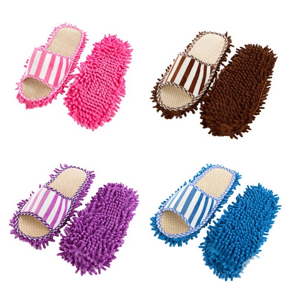 Lazy mop slippers, washable mop slippers, cleaning slippers, microfiber mop slippers, cleaning dust flip flop, mop sandals